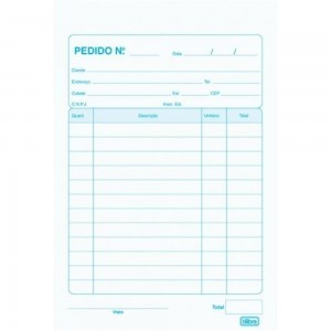 TALAO DE PEDIDO TILIBRA 10X15CM 2 VIAS  ...