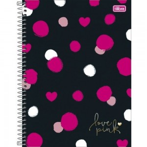 CADERNO UNIV. CD 10X1 TILIBRA LOVE PINK ...