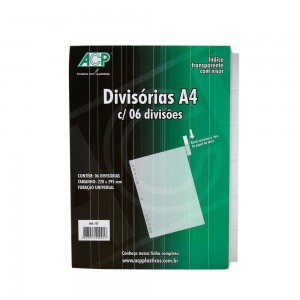 DIVISORIA DE FICHARIO ACP CRISTAL COM IN...