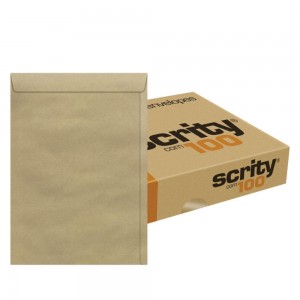 ENVELOPE SC KRAFT 310X410MM CX/100 SCRIT...