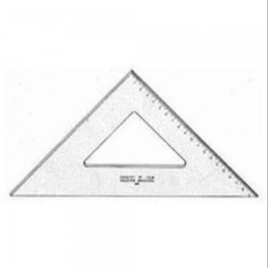 ESQUADRO ESCOLAR TRIDENT 45G ACRILICO RF...