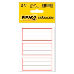 ETIQUETA ESCOLAR TARJADA C/4UN