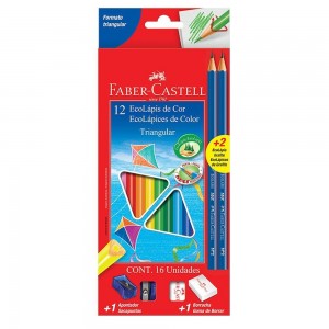 LAPIS DE COR FABER CASTELL KIT 16 CORES