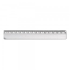 REGUA WALEU 15CM PLASTICA CRISTAL