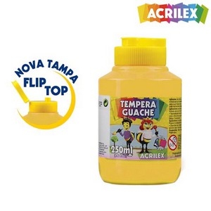 TINTA GUACHE ACRILEX 250 ML AMARELO LIMÃ...