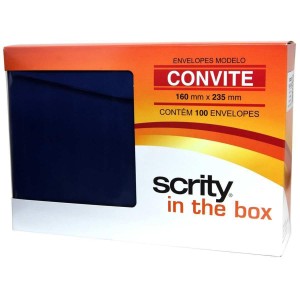 ENVELOPE CONVITE 162X229MM AZUL ESCURO S...