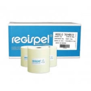 BOBINA REGISPEL TERMICA 76MMX40M AMARELA...