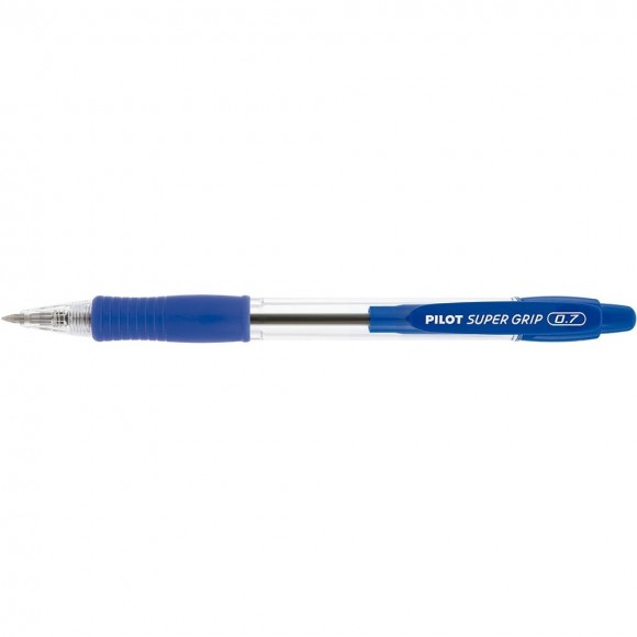 CANETA PILOT SUPER GRIP 0.7MM AZUL CX/12