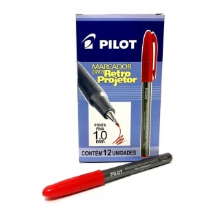 CANETA RETROPROJETOR PILOT 1.0MM VERMELH...