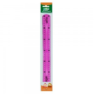 REGUA LEO&LEO 30CM FLEXIVEL ROSA