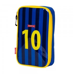 ESTOJO SESTINI 1 ZIPER FUTEBOL AZUL 0656...